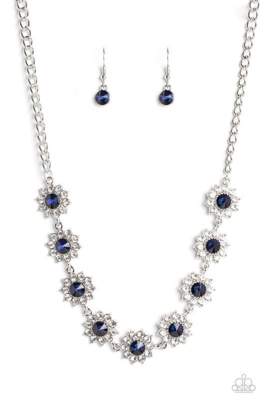 Paparazzi Blooming Brilliance - Blue Necklace -Paparazzi Jewelry Images
