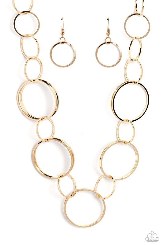 Paparazzi Shimmering Symphony - Gold Necklace -Paparazzi Jewelry Images