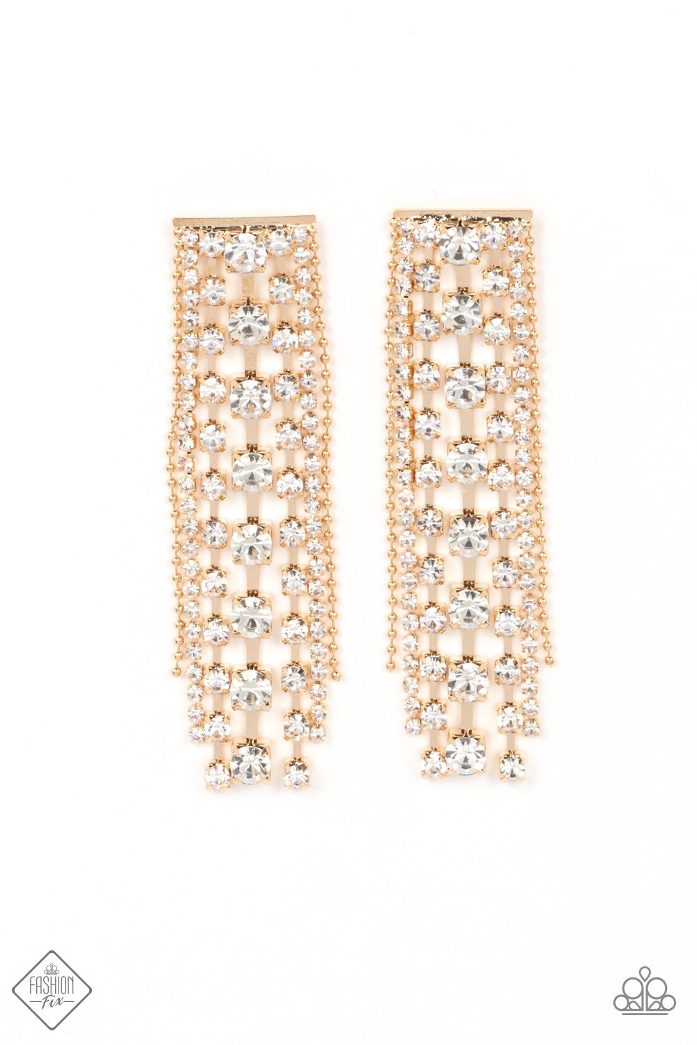 Paparazzi Starry Streamers - Gold Earring - Pusher P