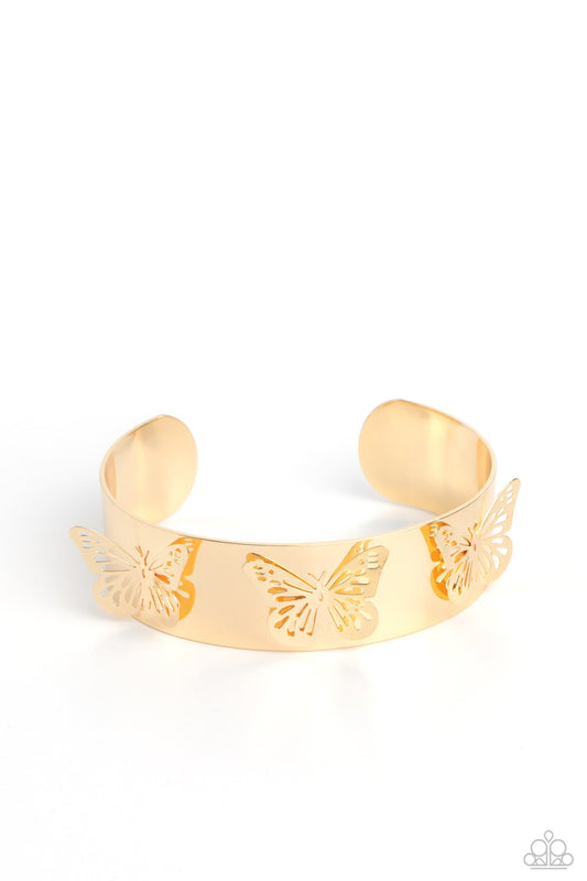 Cute Bracelets - Paparazzi Magical Mariposas - Gold Bracelet - Paparazzi Jewelry Images
