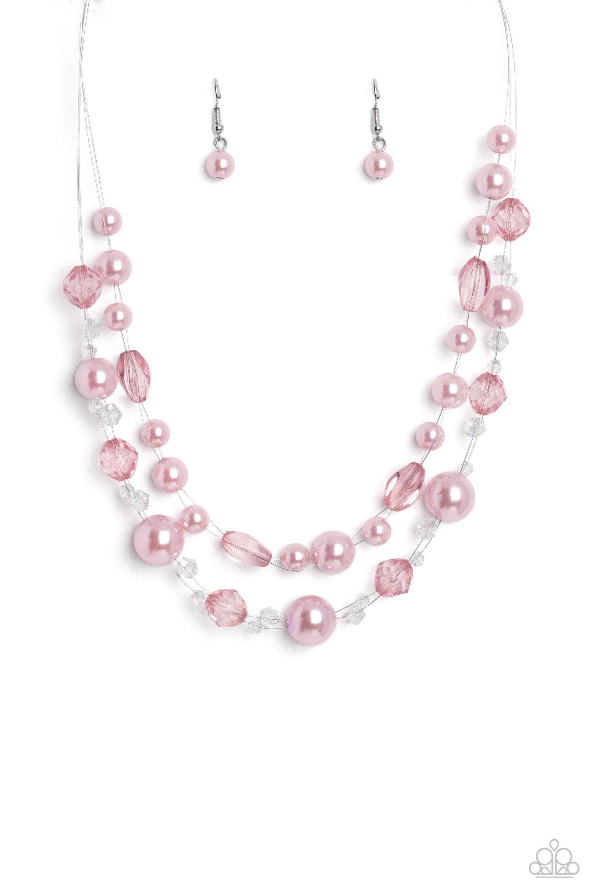 Paparazzi Parisian Pearls - Pink Necklace -Paparazzi Jewelry Images