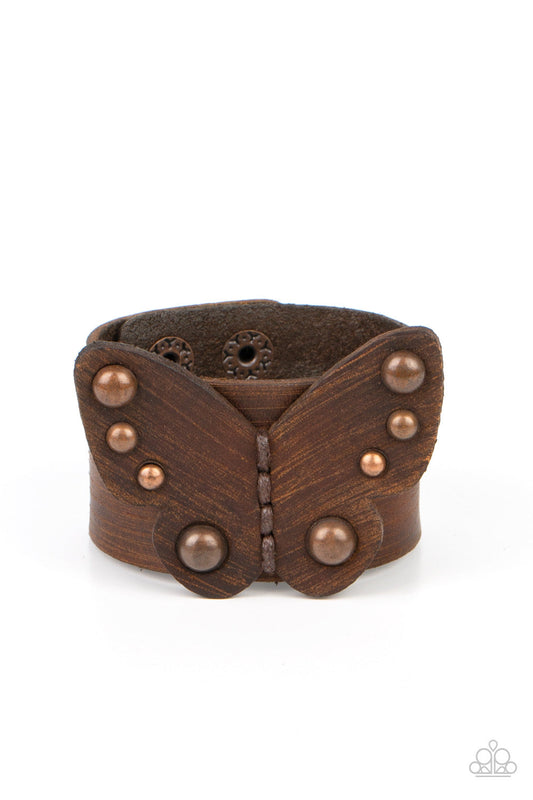 Paparazzi Butterfly Farm - Copper Bracelet - Paparazzi jewelry images