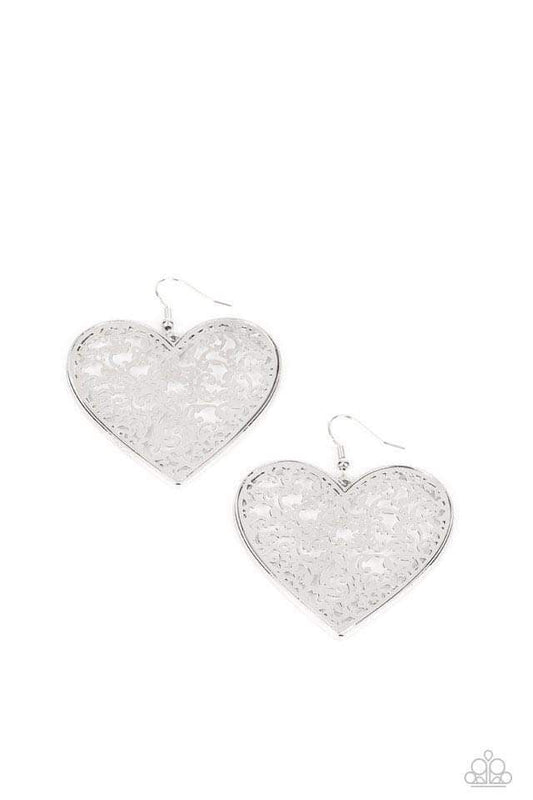 Fairest in the Land - Silver Heart Earrings