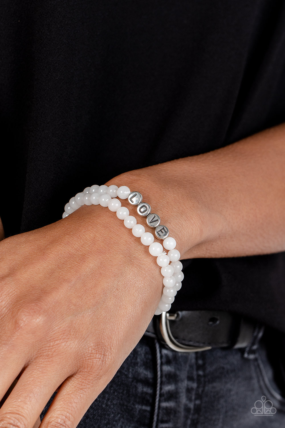 Paparazzi Devoted Dreamer - White Bracelet -Paparazzi Jewelry Images