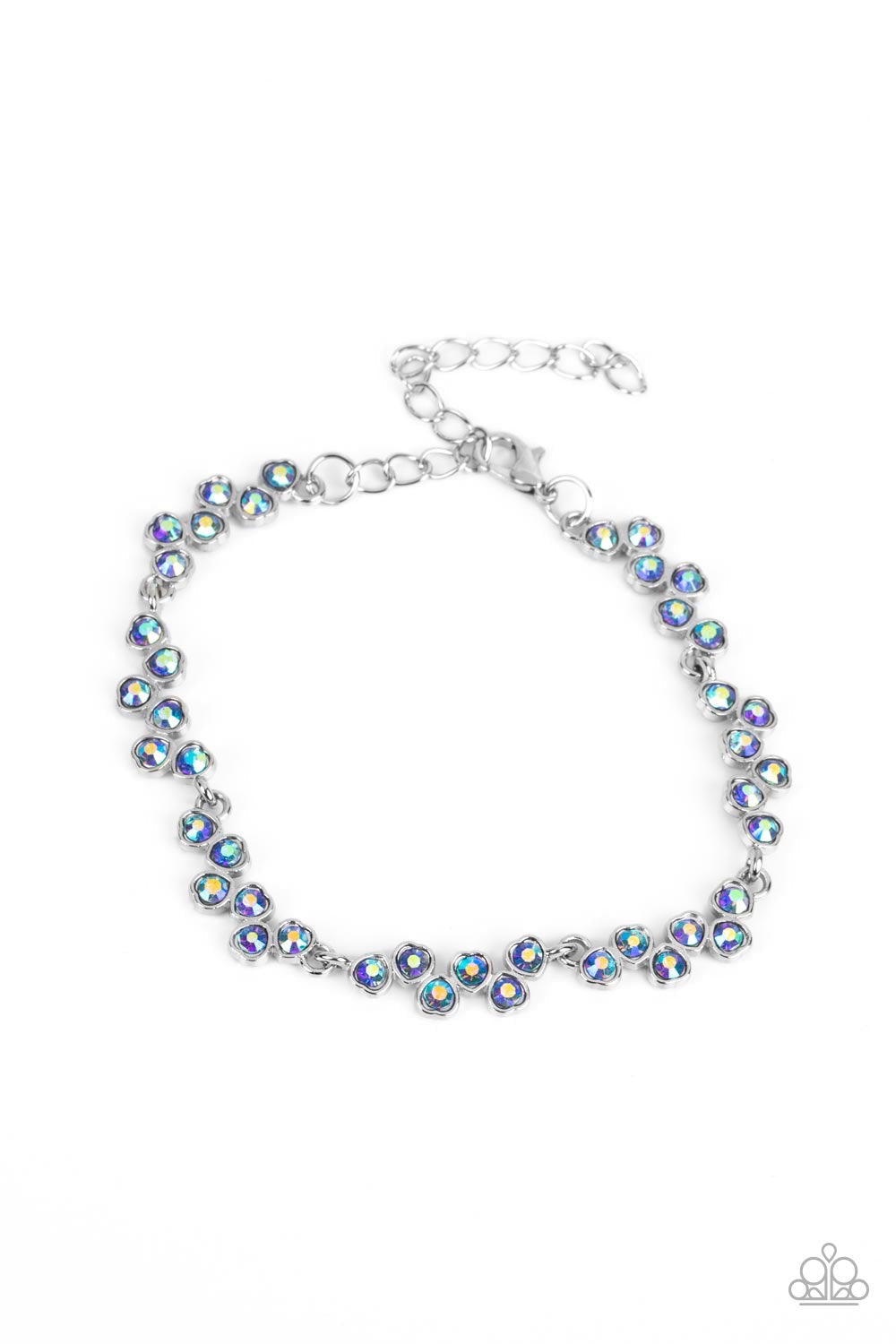 2 Piece Set-GLOWING Admiration - Blue Necklace and Flatter Yourself - Blue Bracelet