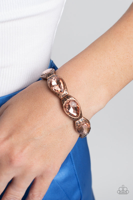 Paparazzi 2pc set: Formally Forged - Copper Necklace & Formal Fanfare - Copper Bracelet