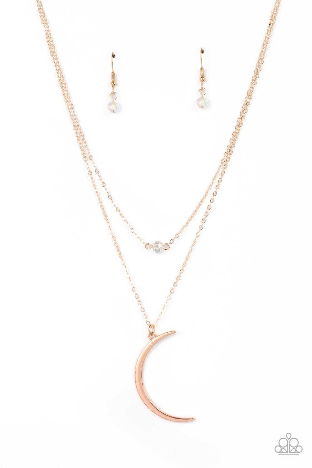 Paparazzi Modern Moonbeam - Rose Gold Necklace - Pusher P