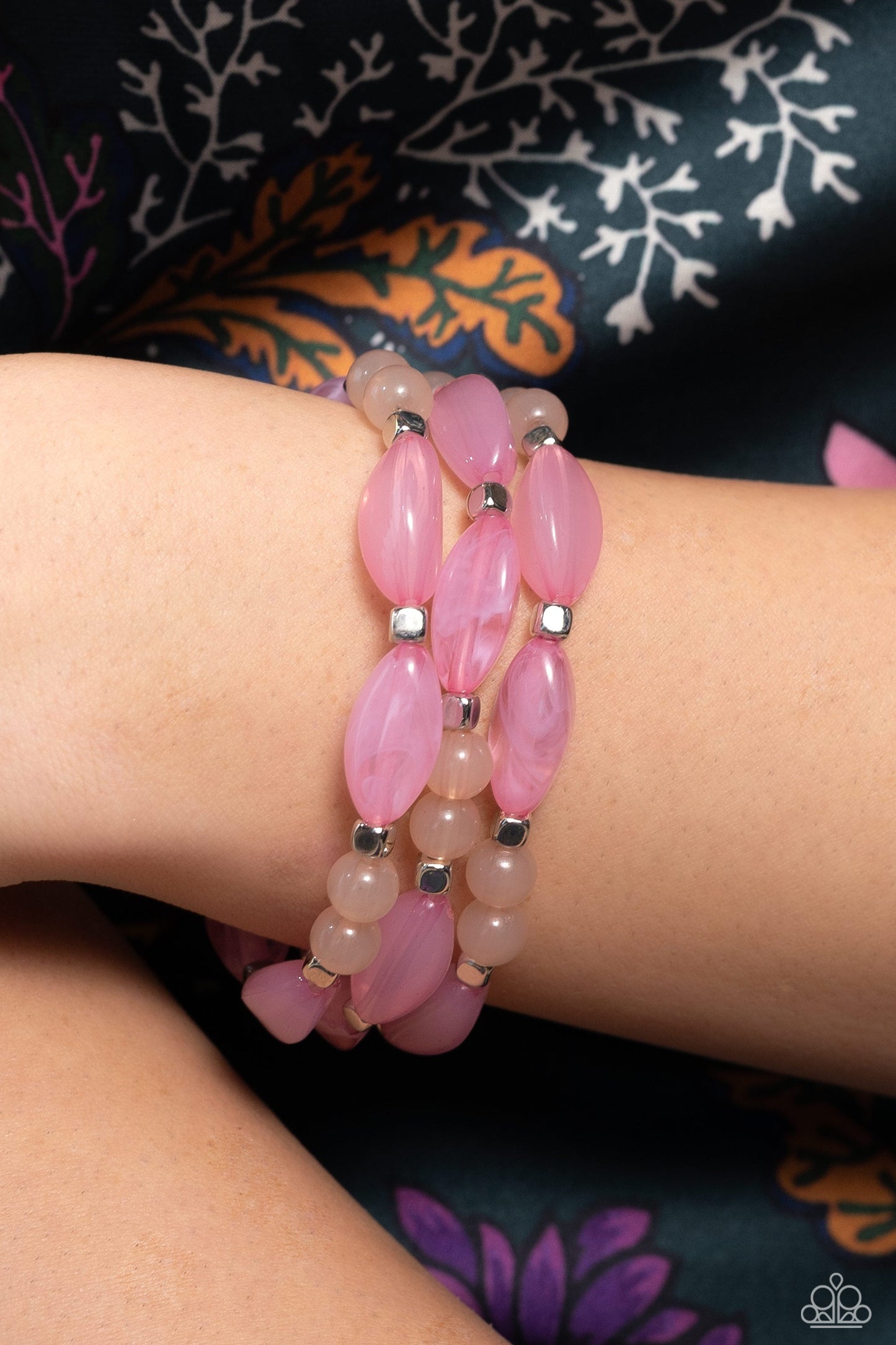 2 piece set: I BEAD You Now - Pink Necklace & BEAD Drill - Pink Bracelet
