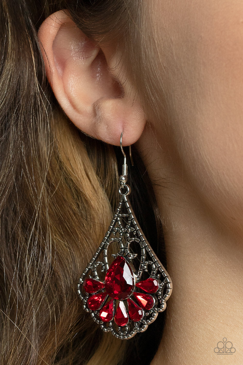 Paparazzi Exemplary Elegance - Red Earrings -Paparazzi Jewelry Images