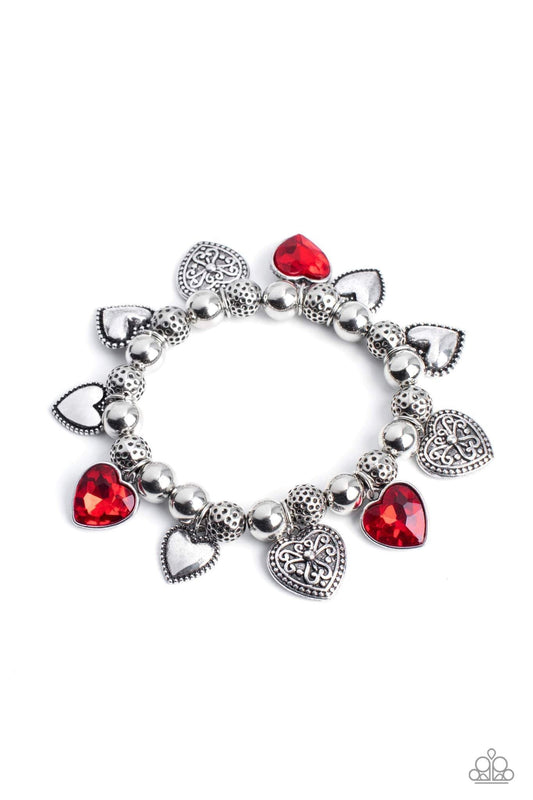 Picture of Charming Crush - Red Bracelet - January 2023 Life of the Party