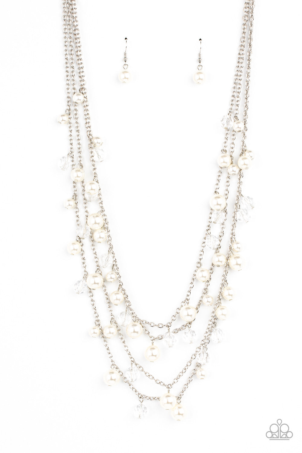 Vintage Virtuoso - White Necklace