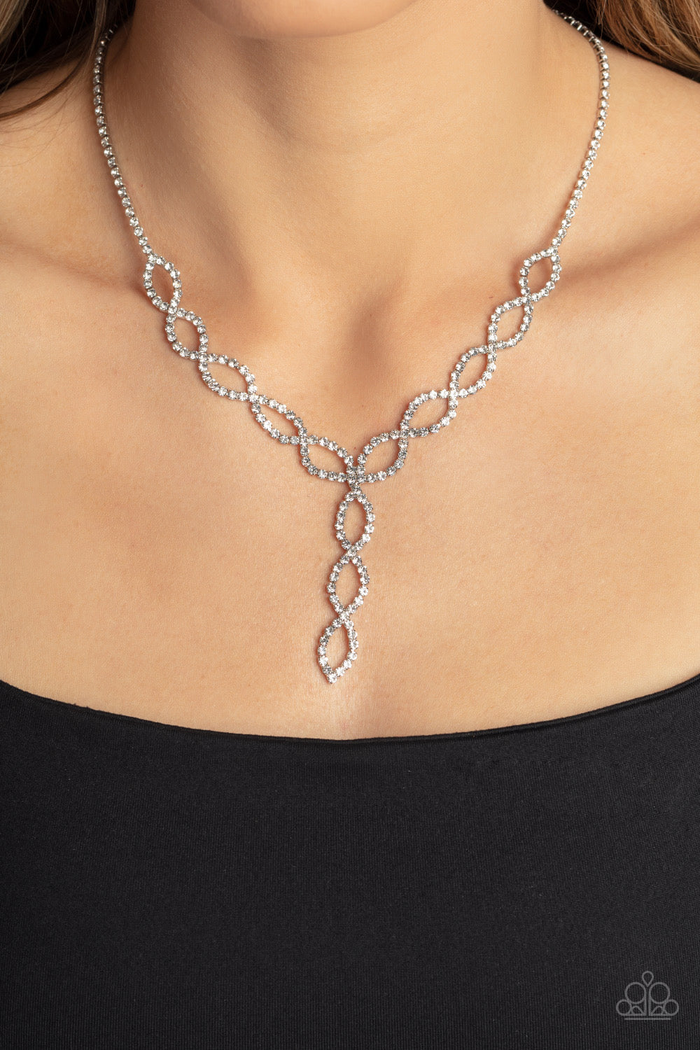 Paparazzi Infinitely Icy - White Necklace - Pusher P
