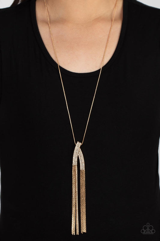 Paparazzi Out of the SWAY - Gold Necklace