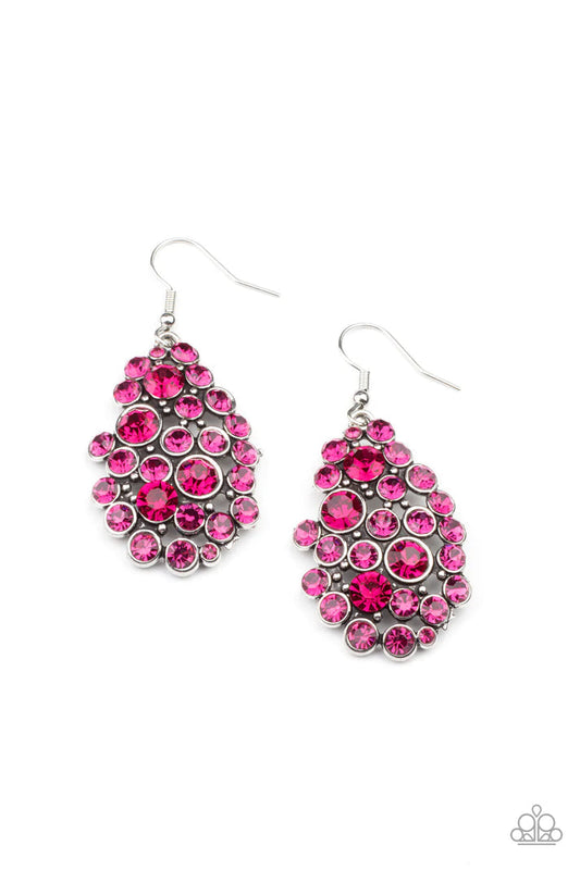 Paparazzi Smolder Effect - Pink Earrings Paparazzi Jewelry Images