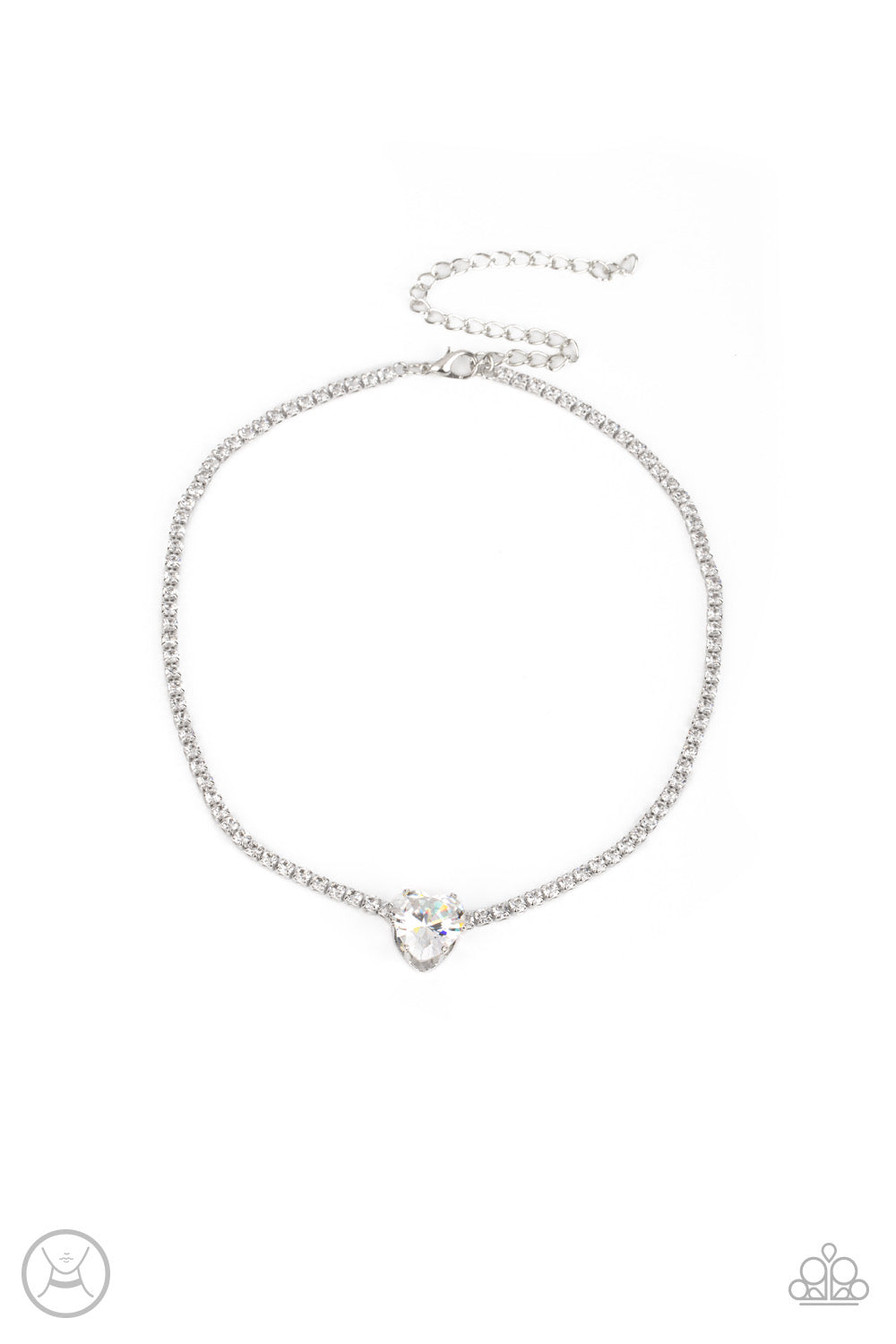 2 Piece Set: Flirty Fiancé - White Necklace & Bedazzled Beauty - White Bracelet