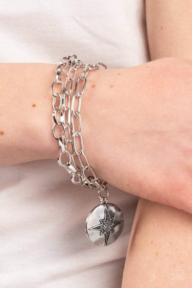 Paparazzi True North Twinkle - Silver Bracelet - Pusher P