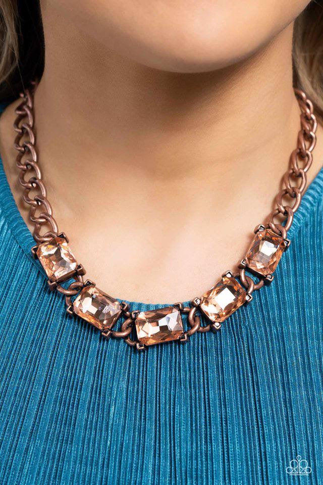 2 Piece Jewelry Set - Paparazzi Radiating Review - Copper Necklace & Dazzling Debut - Copper Bracelet Paparazzi jewelry image