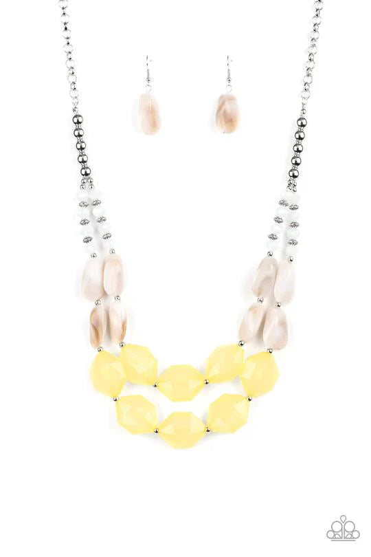 Seacoast Sunset - Yellow Necklace