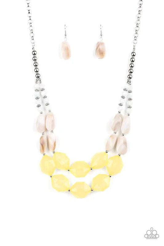 Seacoast Sunset - Yellow Necklace