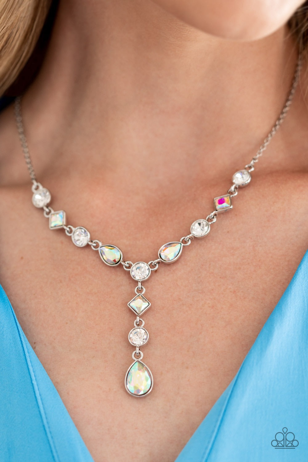 Paparazzi Forget the Crown - Multi Necklace - Life of the Party August 2022 - Pusher P