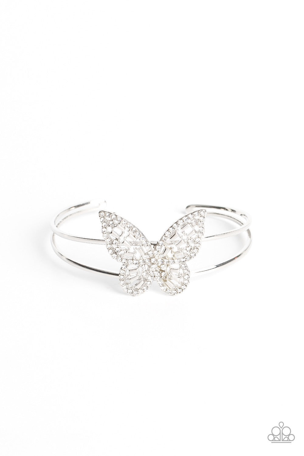 2 Piece Butterfly Set - White Baroque Butterfly Necklace & White Butterfly Bella Bracelet - Pusher P