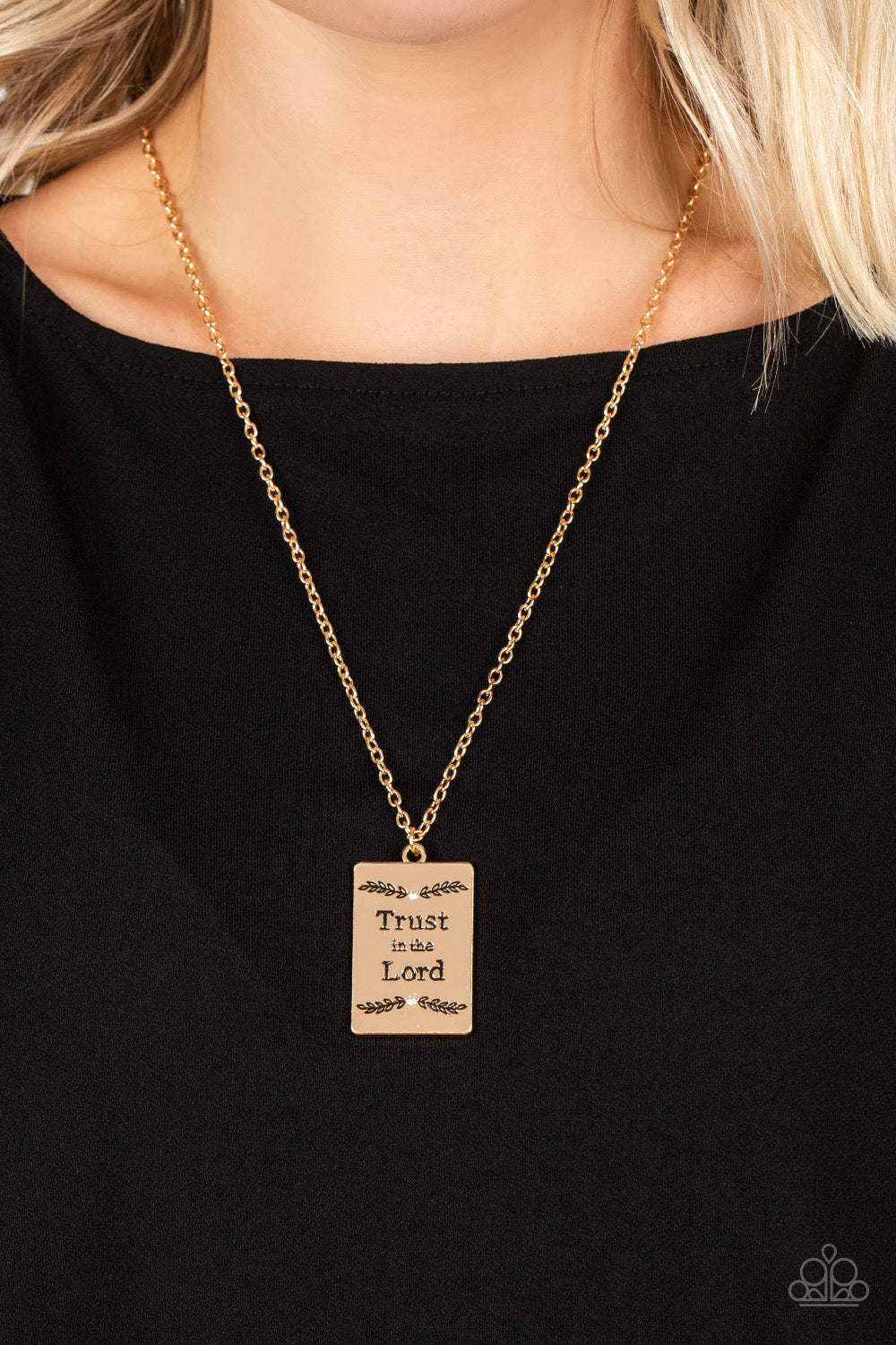 All About Trust - Gold Necklace -Paparazzi Jewelry Images