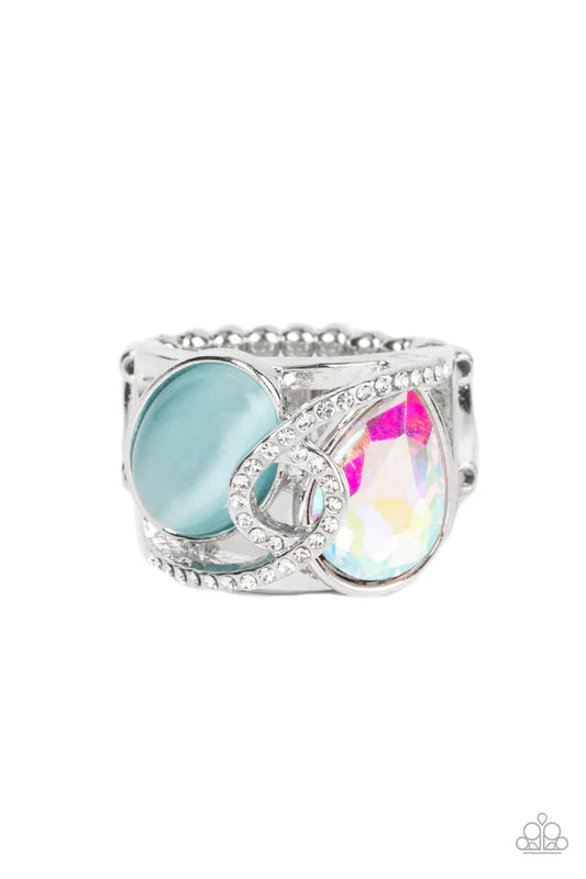 Paparazzi Selfie-Indulgence Blue Ring Paparazzi Jewelry Images