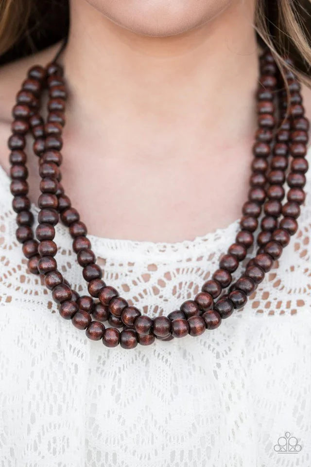 Summer Mai Tai - Brown Necklace
