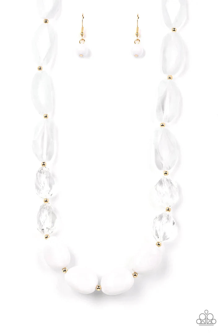 Private Paradise - White Necklace