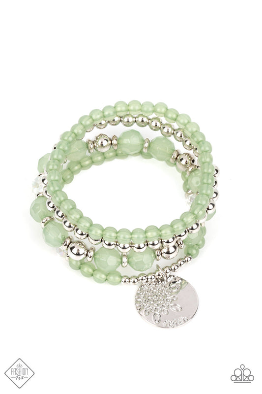 October 2022 Fashion Fix-Surfer Style -Green Faith Bracelet