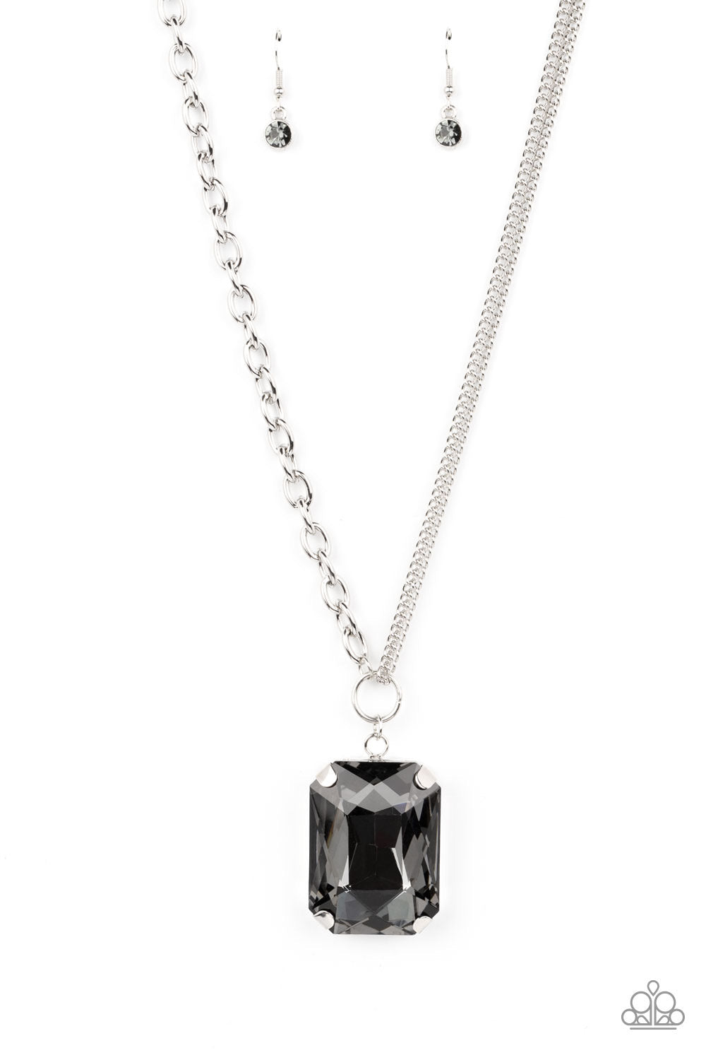 Paparazzi Instant Intimidation - Silver Necklace -Paparazzi Jewelry Images