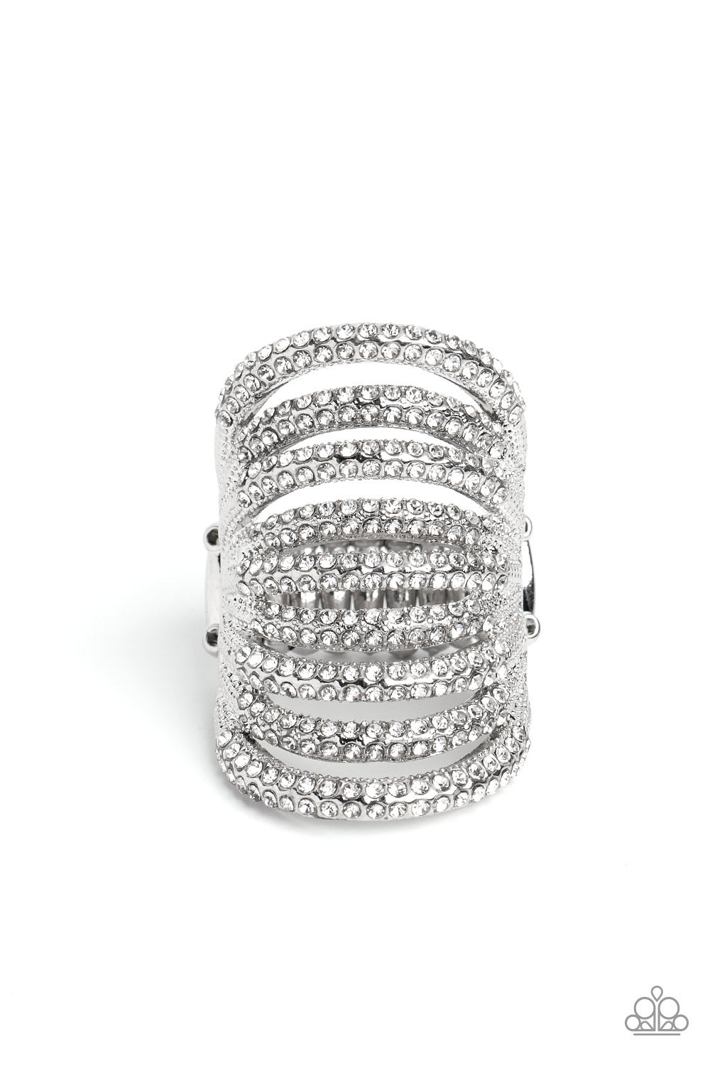 Paparazzi Rippling Rarity - Empower Me Pink Exclusive- White Ring -Paparazzi Jewelry Images