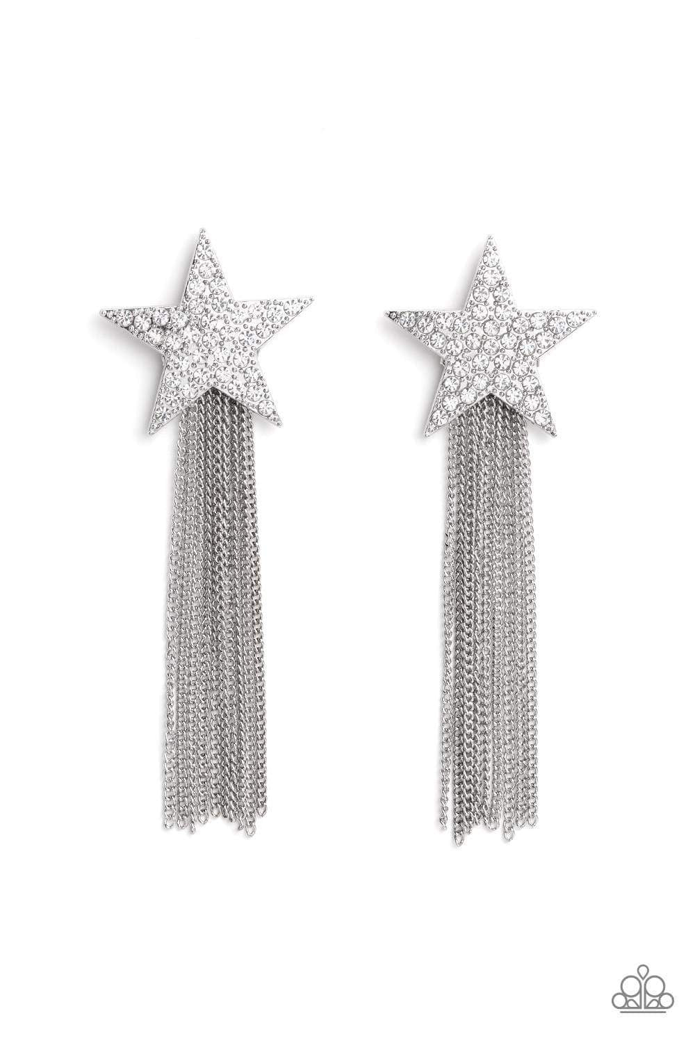 Superstar Solo Earrings - December 2022 Life of the Party White Earrings