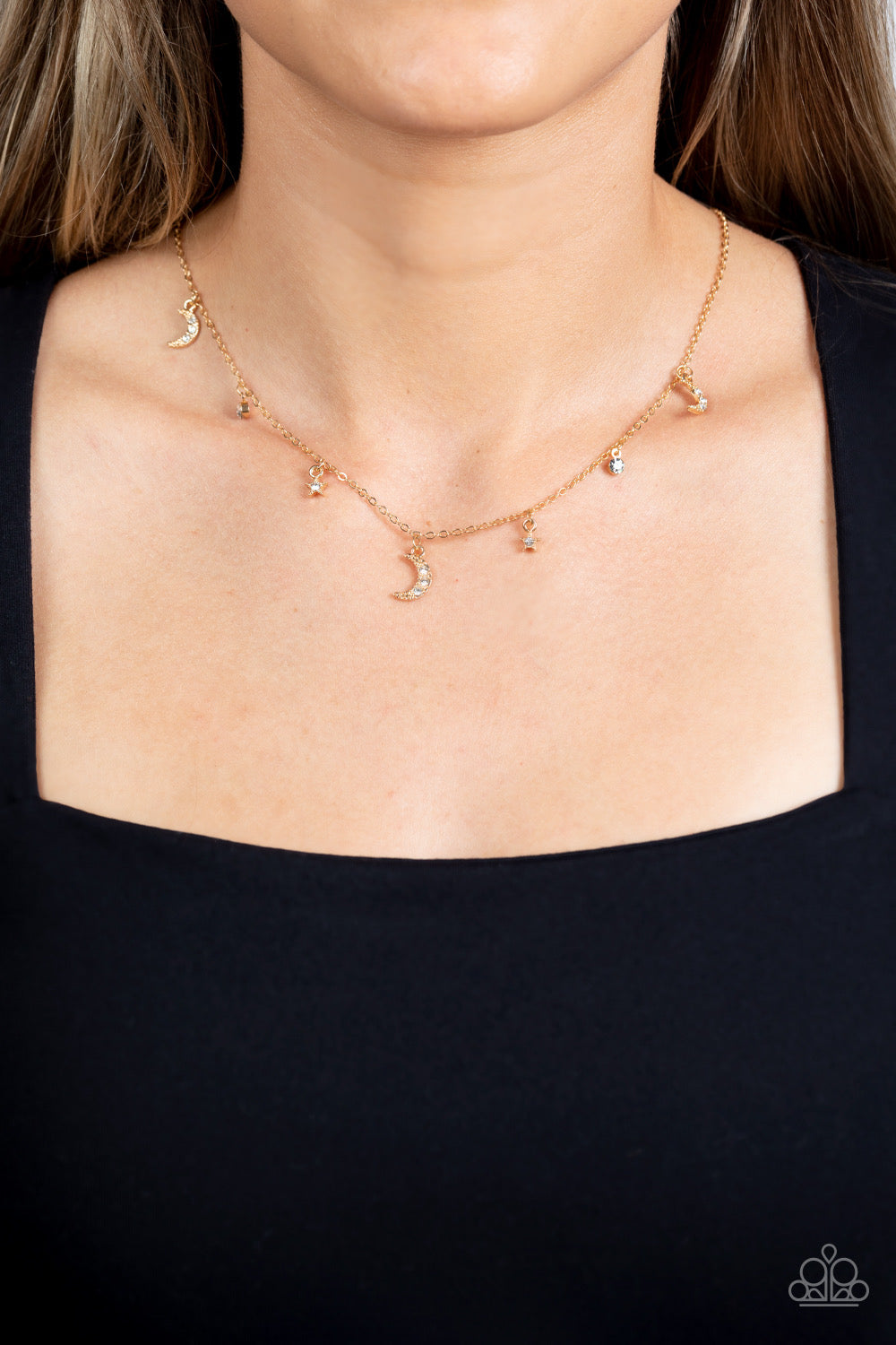 Paparazzi Lunar Lagoon - Gold Necklace - Pusher P