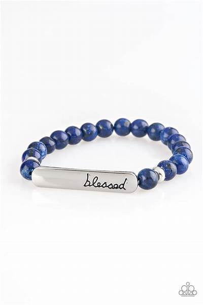 Born Blessed - Blue Inspirational Bracelet