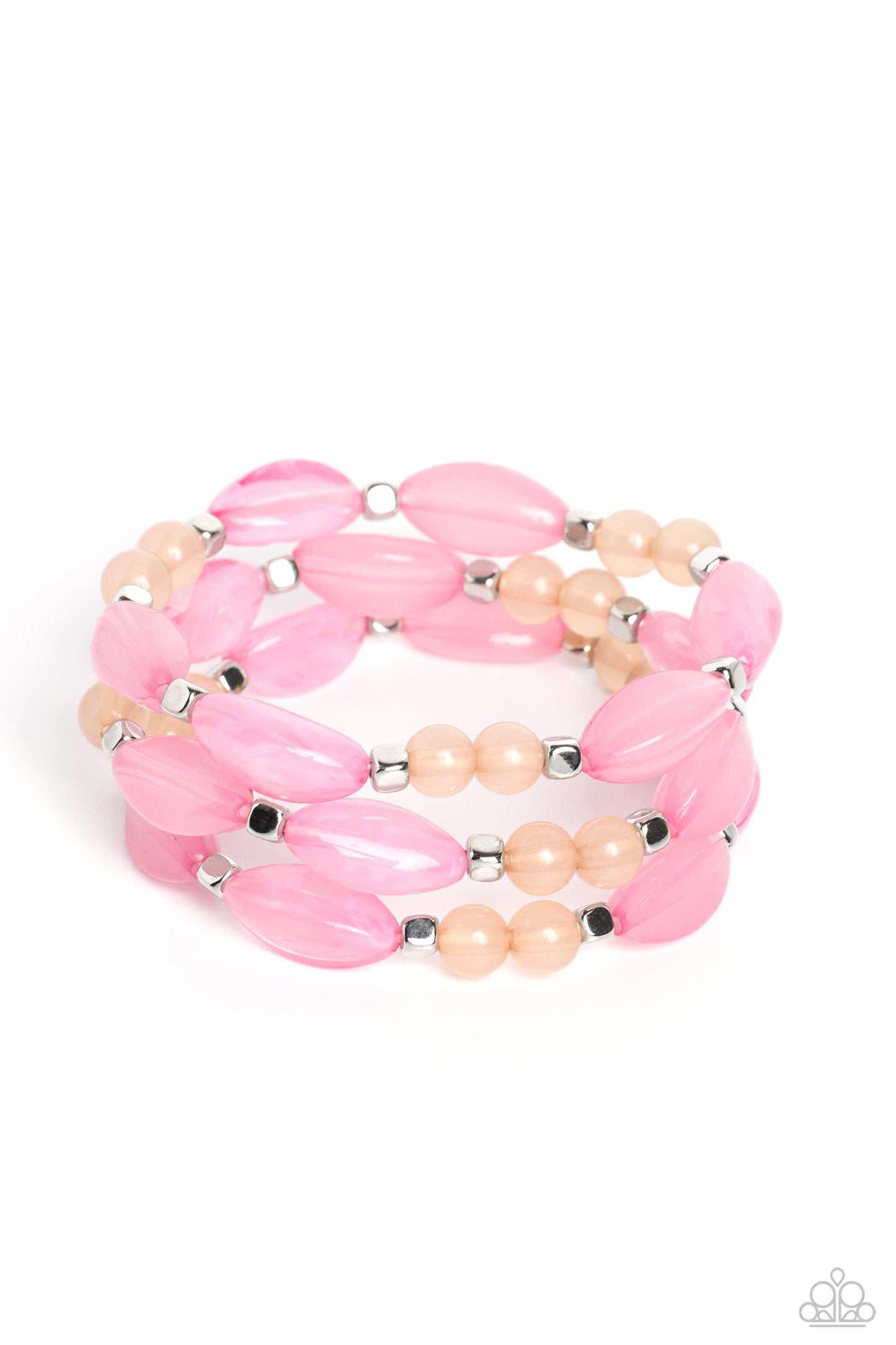 2 piece set: I BEAD You Now - Pink Necklace & BEAD Drill - Pink Bracelet