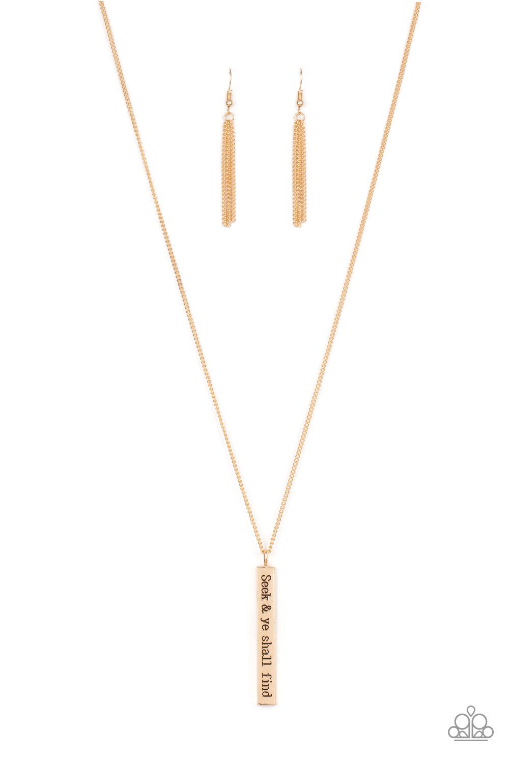 Matt 7:7 - Gold Necklace | Paparazzi Accessories