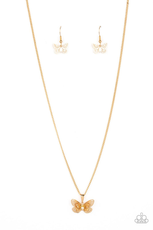 High-Flying Fashion - Butterfly Multi Necklace