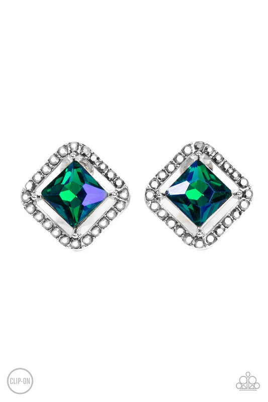 Paparazzi Cosmic Catwalk - Green Earrings
