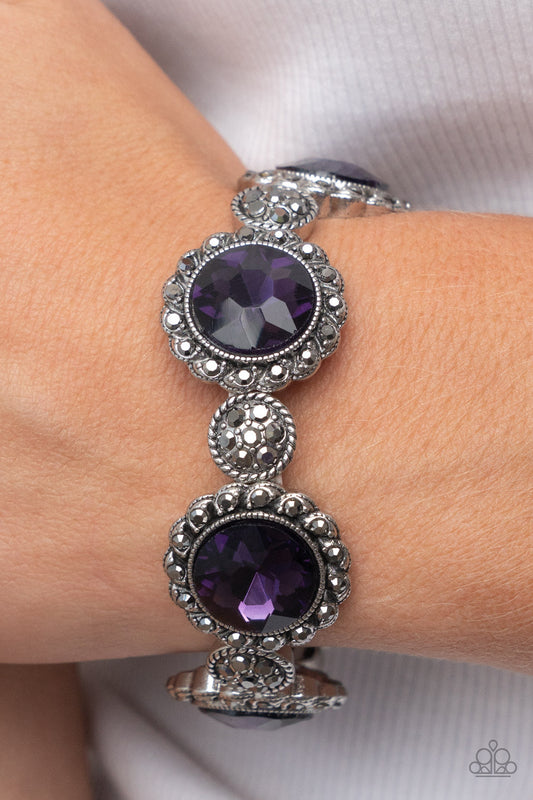 Paparazzi Palace Property​ - Purple Bracelet -Paparazzi Jewelry Images