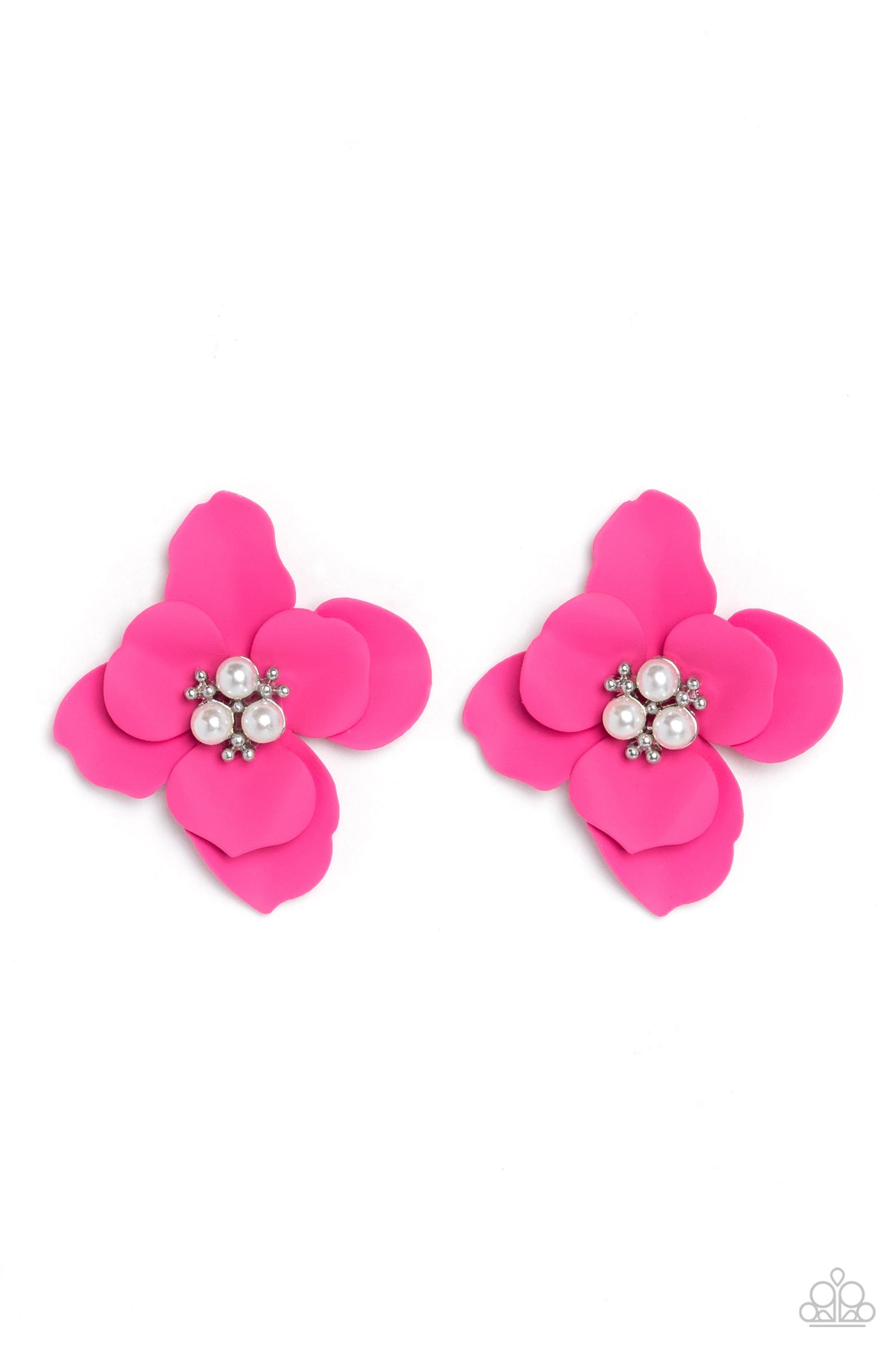 Paparazzi Jovial Jasmine - Pink Earrings -Paparazzi Jewelry Images