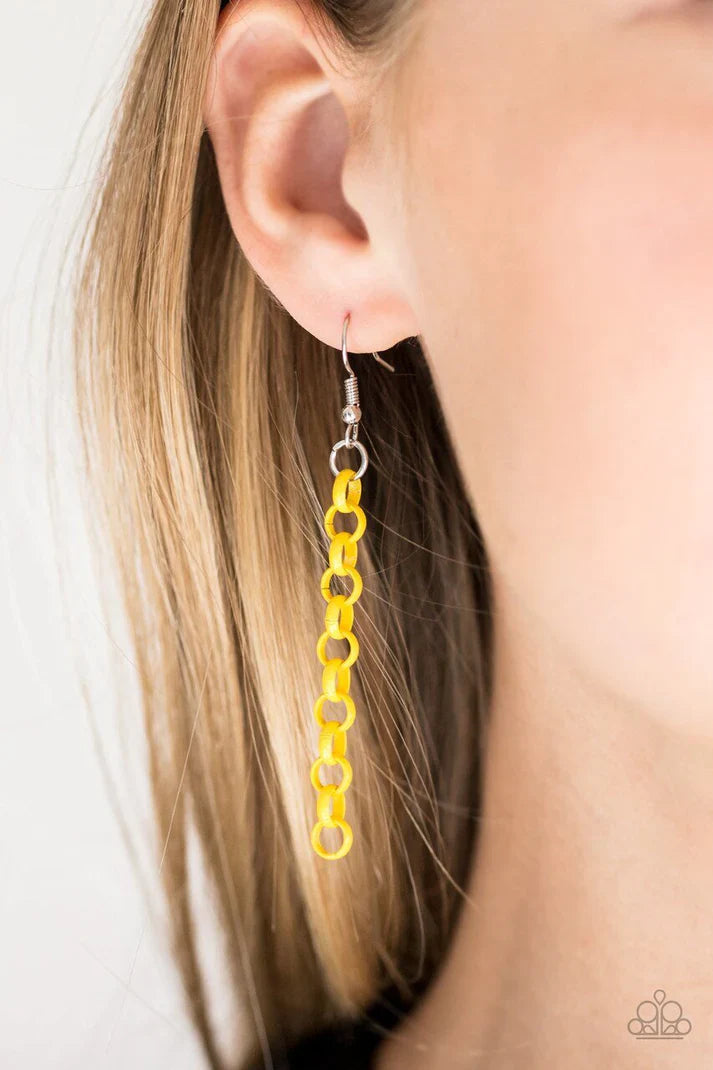 Paparazzi Turn Up The Volume - Yellow Necklace Paparazzi Jewelry Images
