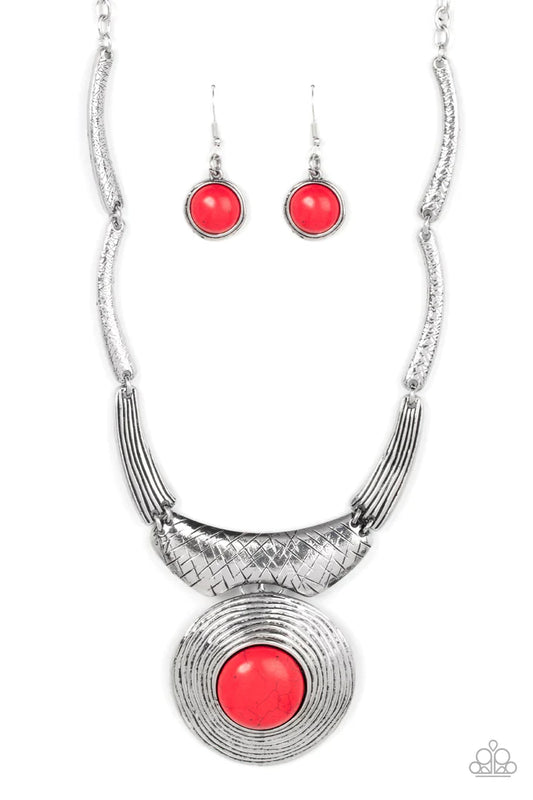 Paparazzi EMPRESS-ive Resume - Red Necklace Paparazzi Jewelry Images