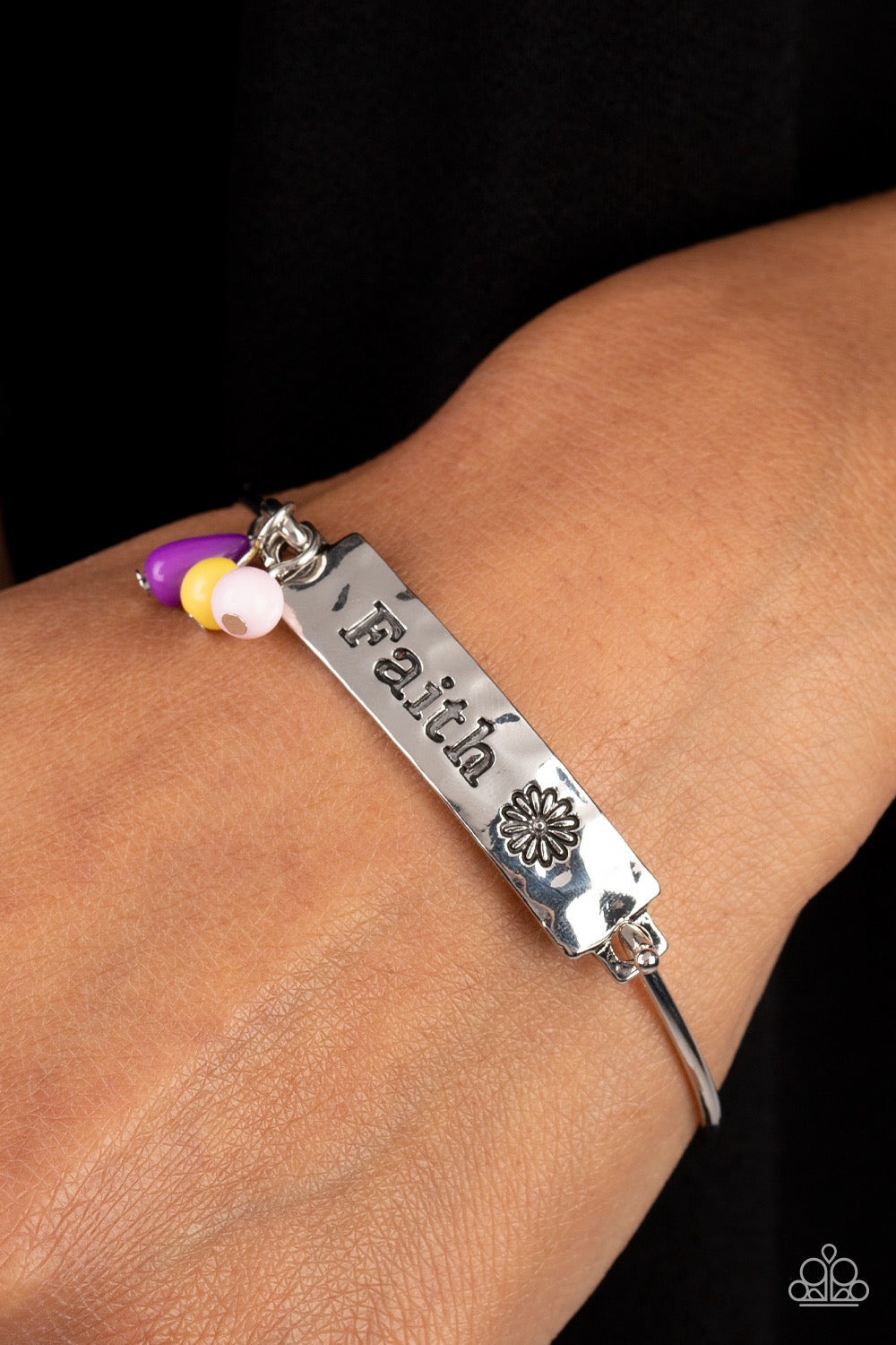 Paparazzi Flirting with Faith - Purple Bracelet -Paparazzi Jewelry Images