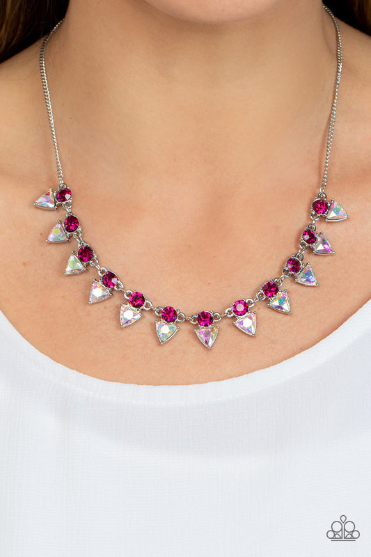 Paparazzi Razor-Sharp Refinement - Pink Necklace