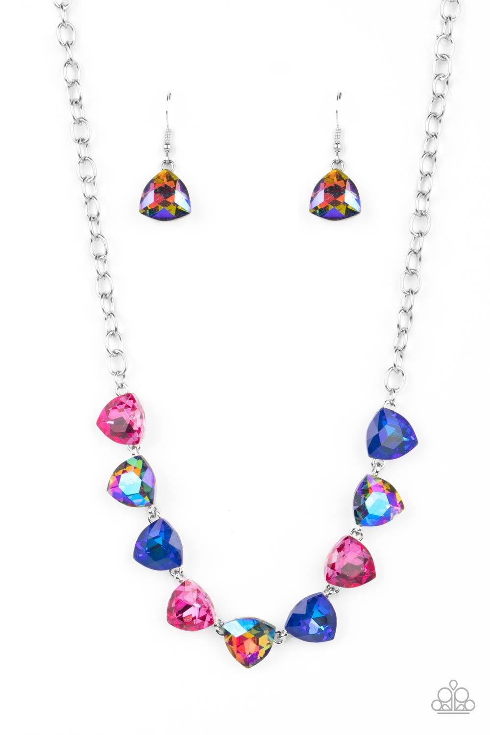 Paparazzi Dreamy Drama - Blue Necklace- Paparazzi Jewelry 2023 Empower Me Pink Exclusive
