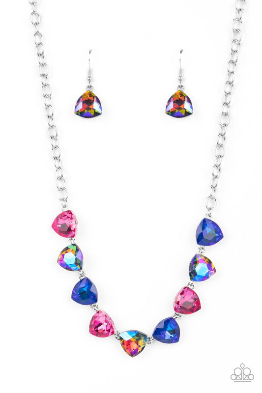 Paparazzi Dreamy Drama - Blue Necklace- Paparazzi Jewelry 2023 Empower Me Pink Exclusive