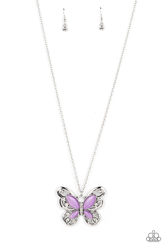 Paparazzi Wings Of Whimsy - Purple Butterfly Necklace