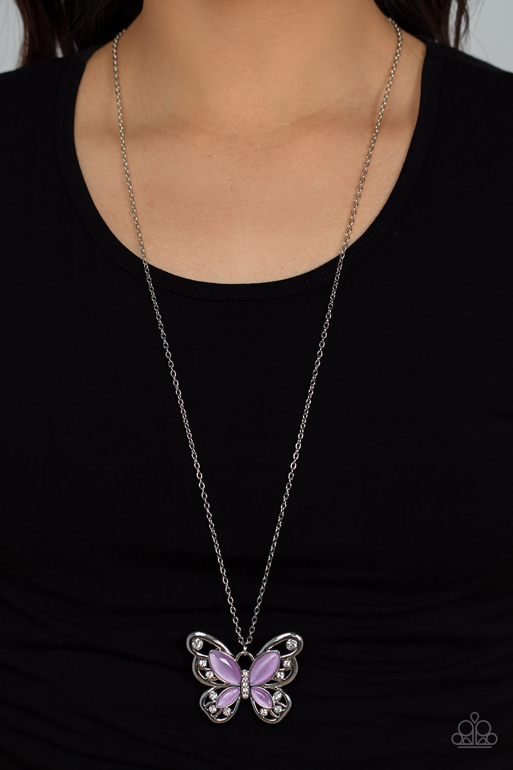 Paparazzi Wings Of Whimsy - Purple Butterfly Necklace