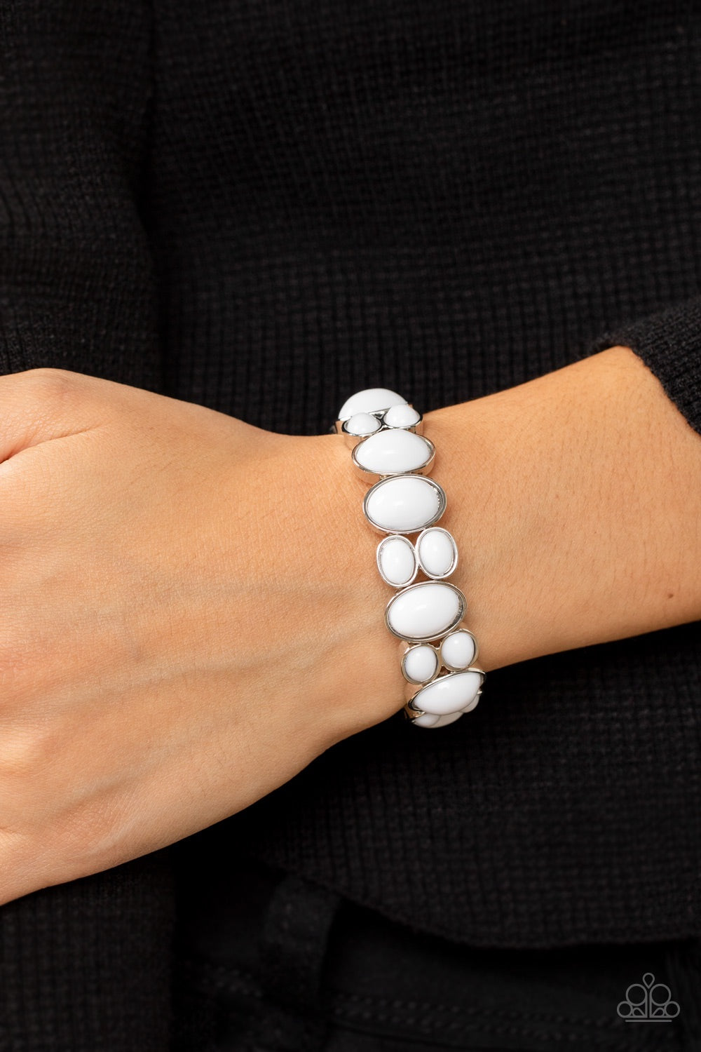 Paparazzi Tic Tac Dance - White Bracelet - Pusher P